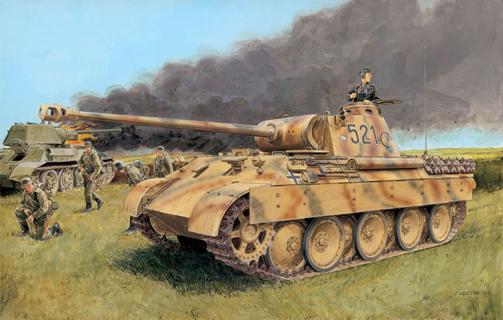 DRAGON(ドラゴン) WW.II ドイツ軍 パンターD型 第39戦車連隊第52戦車大隊 1943年 クルスク マジックトラック付属 1/35スケール 未塗装組立キット