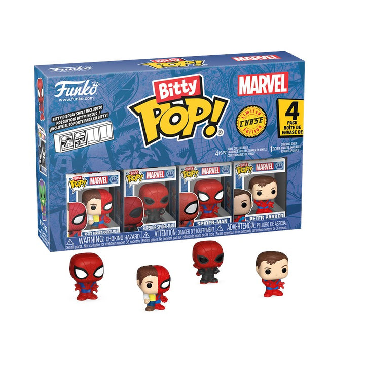 Bitty Pop! 4pk スパイダーマン： パーカー スプリット 4個セット