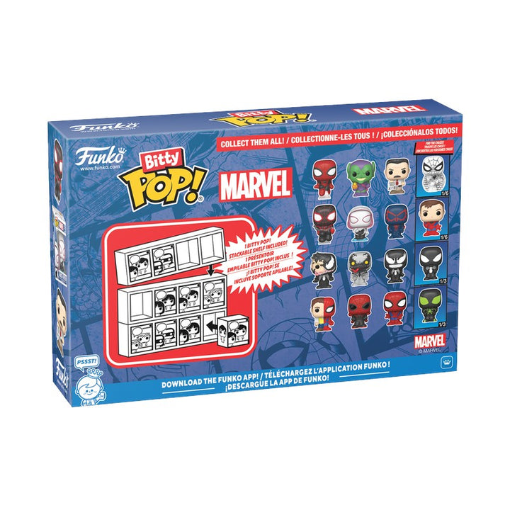 Bitty Pop! 4pk スパイダーマン： パーカー スプリット 4個セット