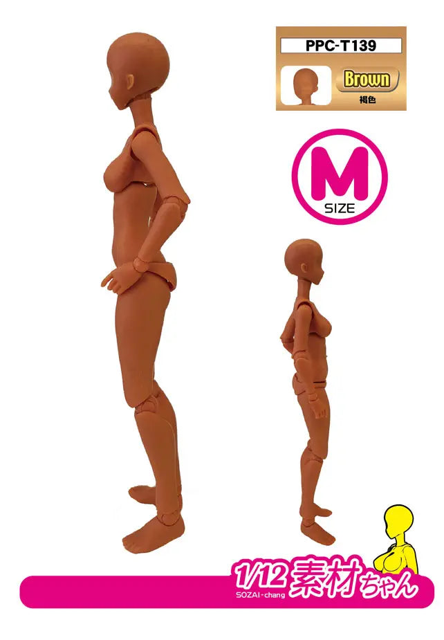 関節技EX 素材ちゃんM 褐色 1/12スケール
