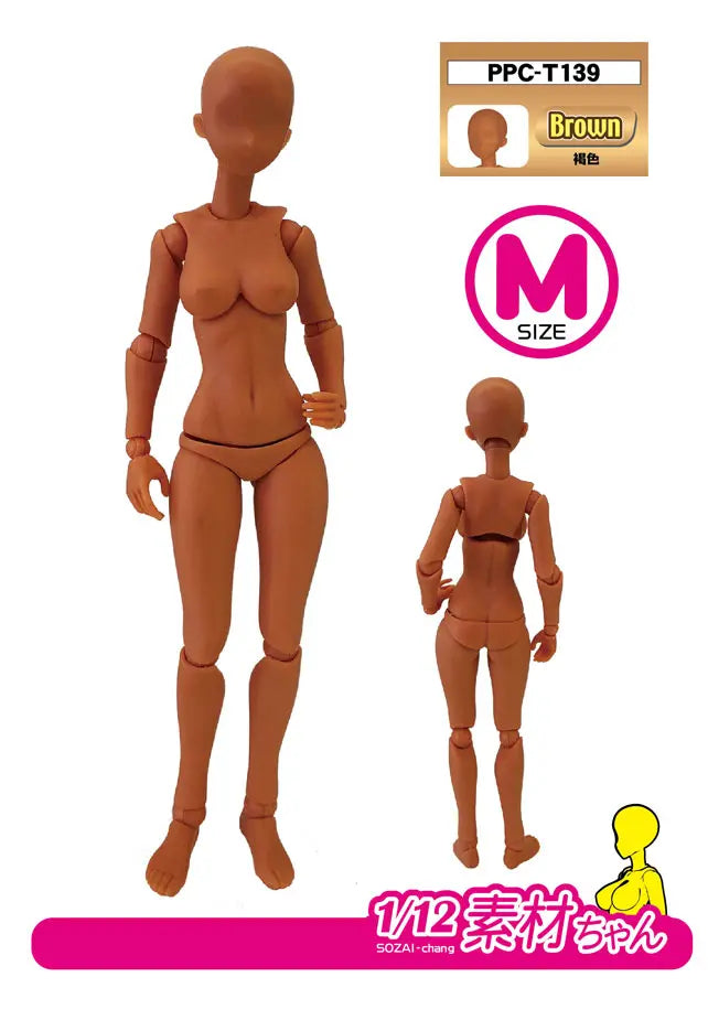 関節技EX 素材ちゃんM 褐色 1/12スケール
