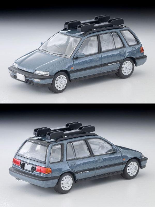 1/64 トミカリミテッドヴィンテージ NEO LV-N297c ホンダ シビックシャトル RT X (青) 90年式 フィギュア､マウンテンバイク付