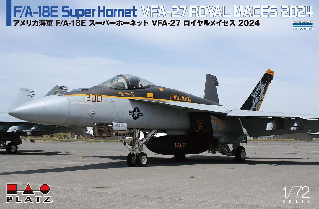 1/72 アメリカ海軍 艦上戦闘機 F/A-18E スーパーホーネット VFA-27 ロイヤルメイセス 2024 ディテールアップ用エッチングパーツ付属