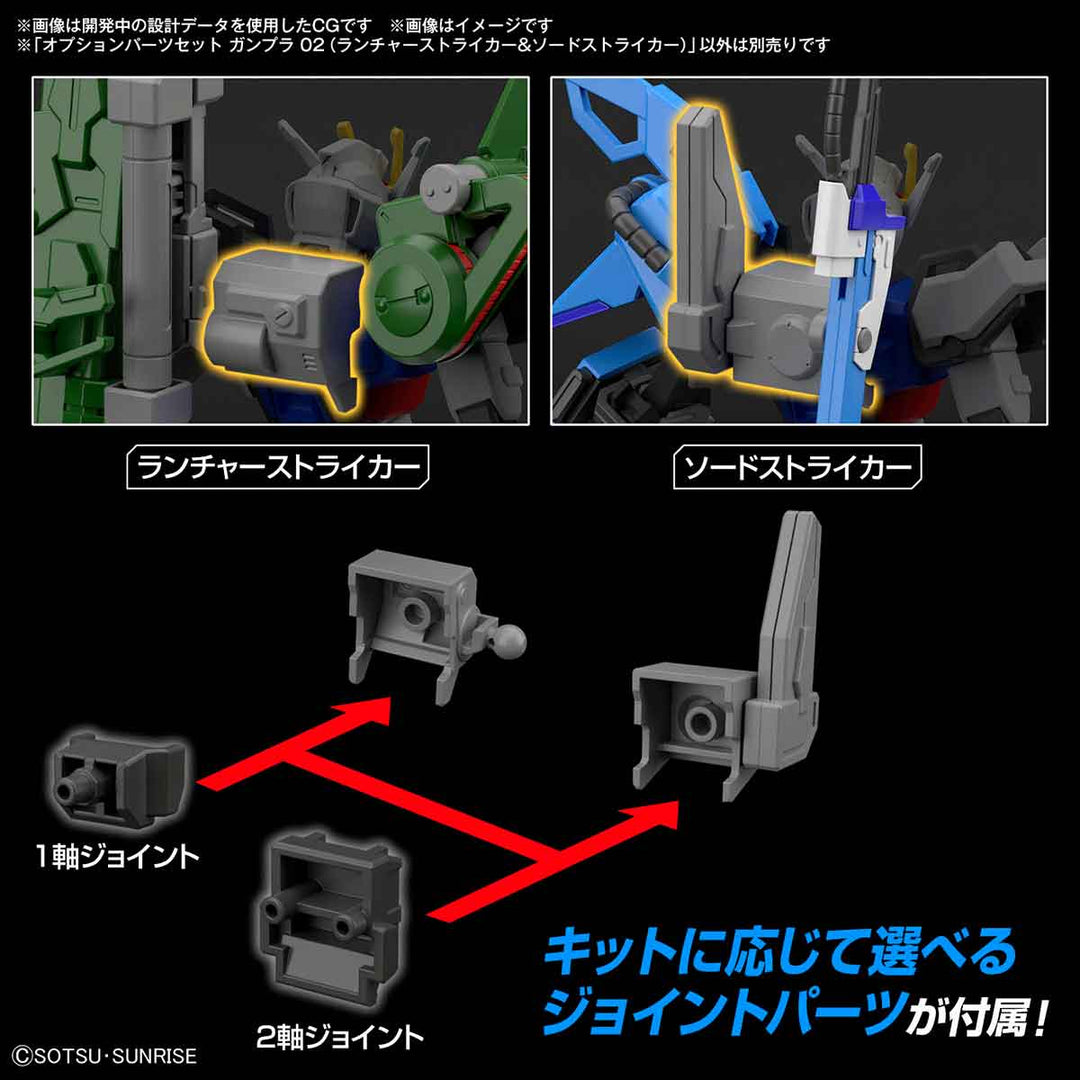【決算セール対象！】 オプションパーツセット ガンプラ 02 (ランチャーストライカー&ソードストライカー) 1/144スケール