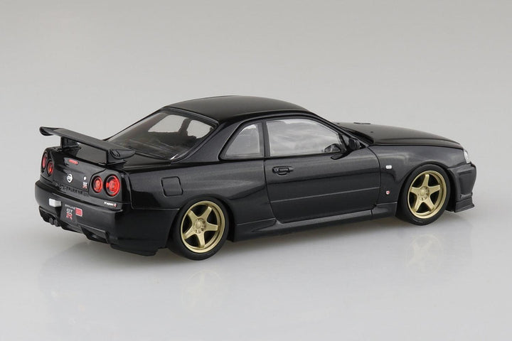 1/32 楽プラ スナップキット ニッサン R34スカイラインGT-R カスタムホイール(ブラックパール)