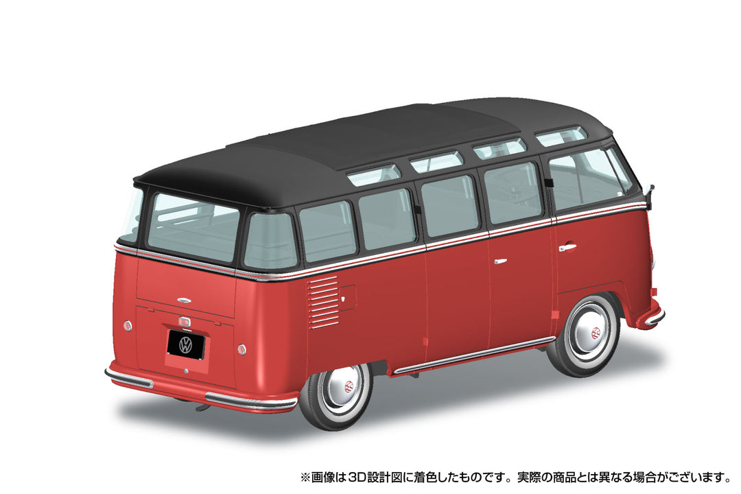 1/32 楽プラ スナップキット フォルクスワーゲン バス（チェスナットブラウン×シーリングワックスレッド）