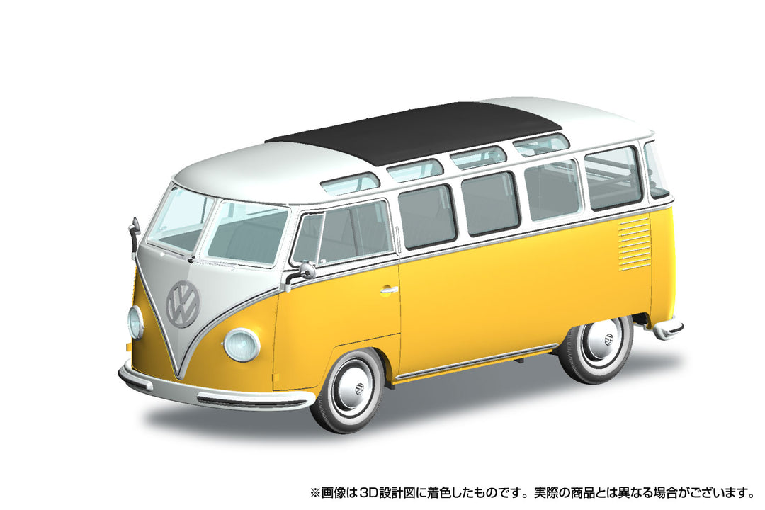 1/32 楽プラ スナップキット フォルクスワーゲン バス（ホワイト×イエロー）