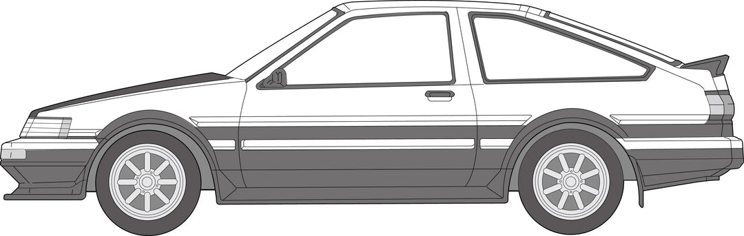 1/24 峠シリーズ トヨタ ハチロクレビン AE86(カーボンボンネットデカール付き)