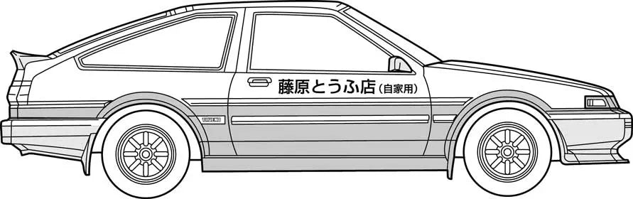 1/24 頭文字D トレノ前期型1600GT APEXAE86藤原拓海