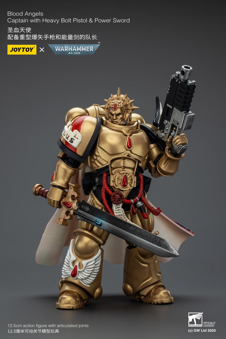 【決算セール対象！】 ブラッド エンジェル キャプテン（ヘビー・ボルター・ピストル＆パワーソード装備） 1/18スケール