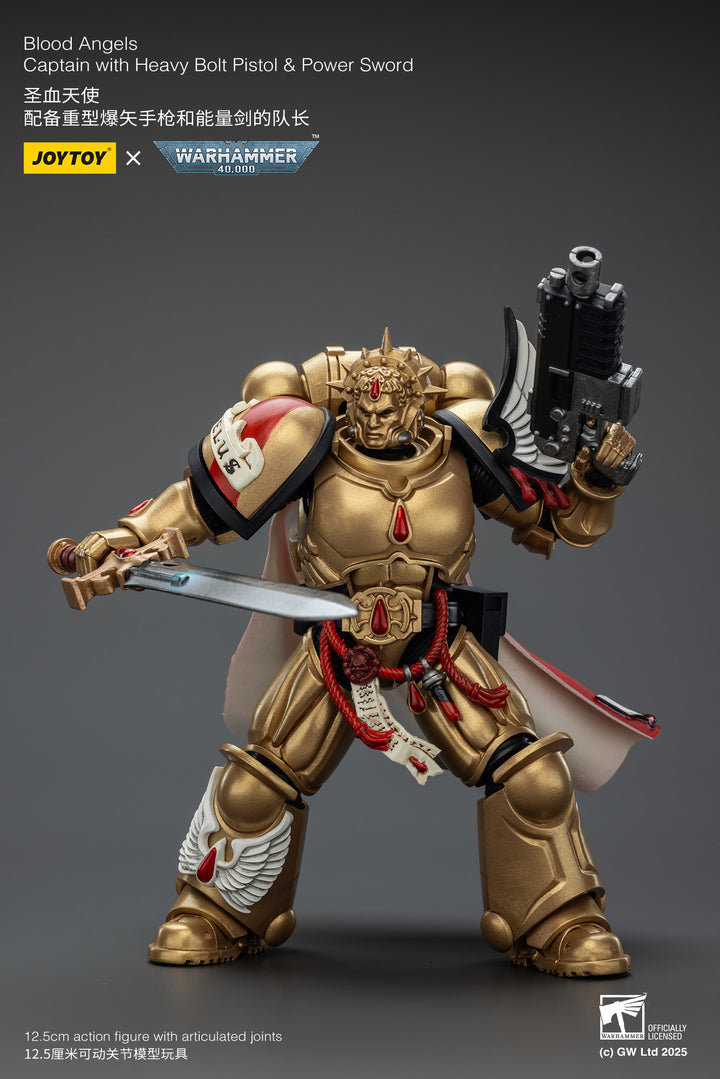 【決算セール対象！】 ブラッド エンジェル キャプテン（ヘビー・ボルター・ピストル＆パワーソード装備） 1/18スケール