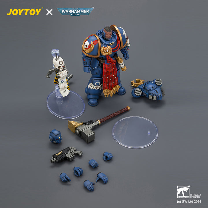 ウルトラマリンズ フェレン・アレイオス（サンダーハンマー＆ボルターピストル装備） 1/18スケール