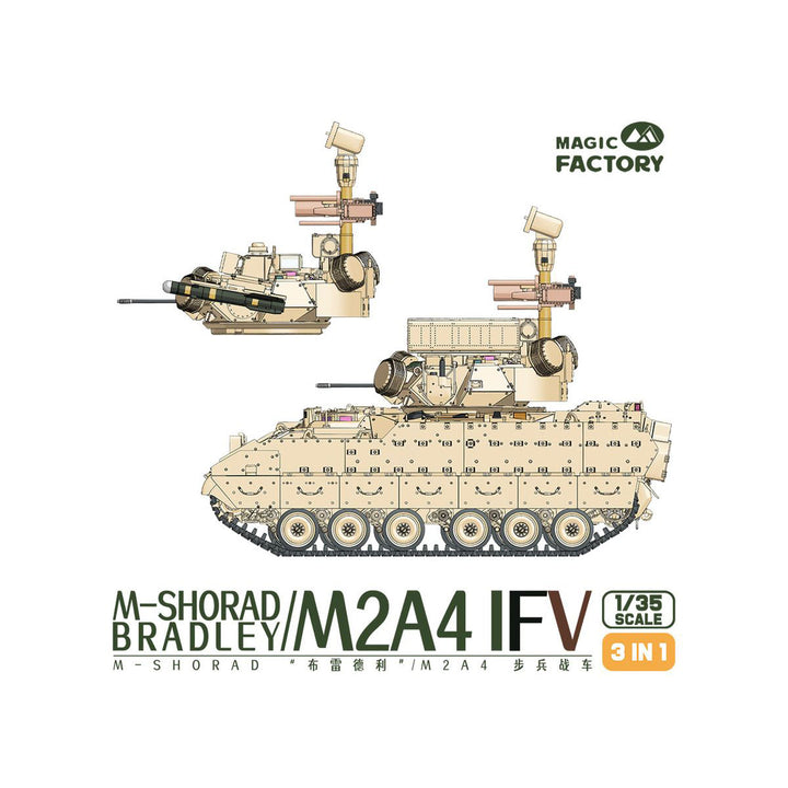 1/35 M2A4 ブラッドレー 歩兵戦闘車 w/M-SHORAD 機動短距離防空 システム (3 in 1)