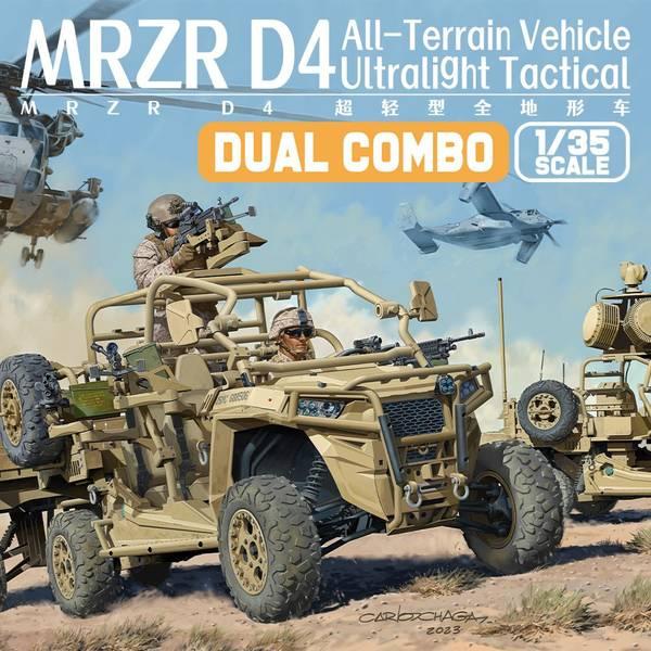 1/35 MRZR D4 超軽量全地形万能車 デュアルコンボキット (武装型w/トレーラー & 対ドローン型)