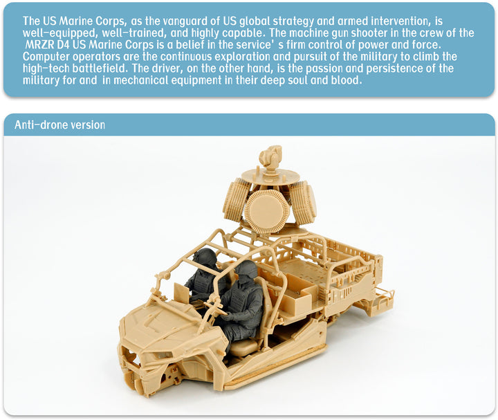 1/35 USMC MRZR D4 クルー フィギュア (4体セット、レジン製)