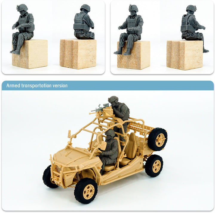 1/35 USMC MRZR D4 クルー フィギュア (4体セット、レジン製)