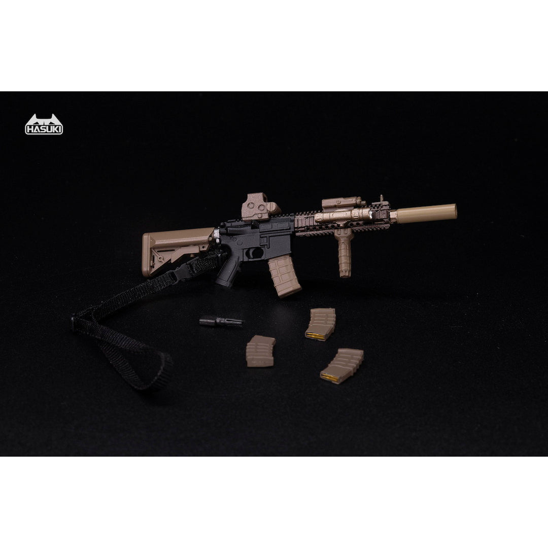 WM-04A アサルトライフルセット ブラックゴールド アクションフィギュア用完成品オプションパーツ 1/12スケール