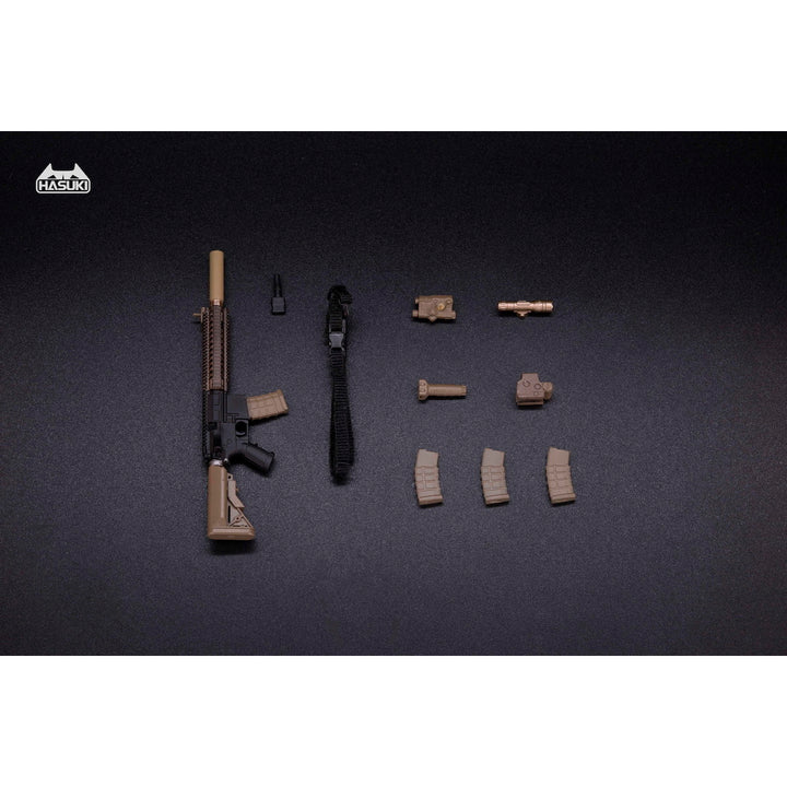 WM-04A アサルトライフルセット ブラックゴールド アクションフィギュア用完成品オプションパーツ 1/12スケール
