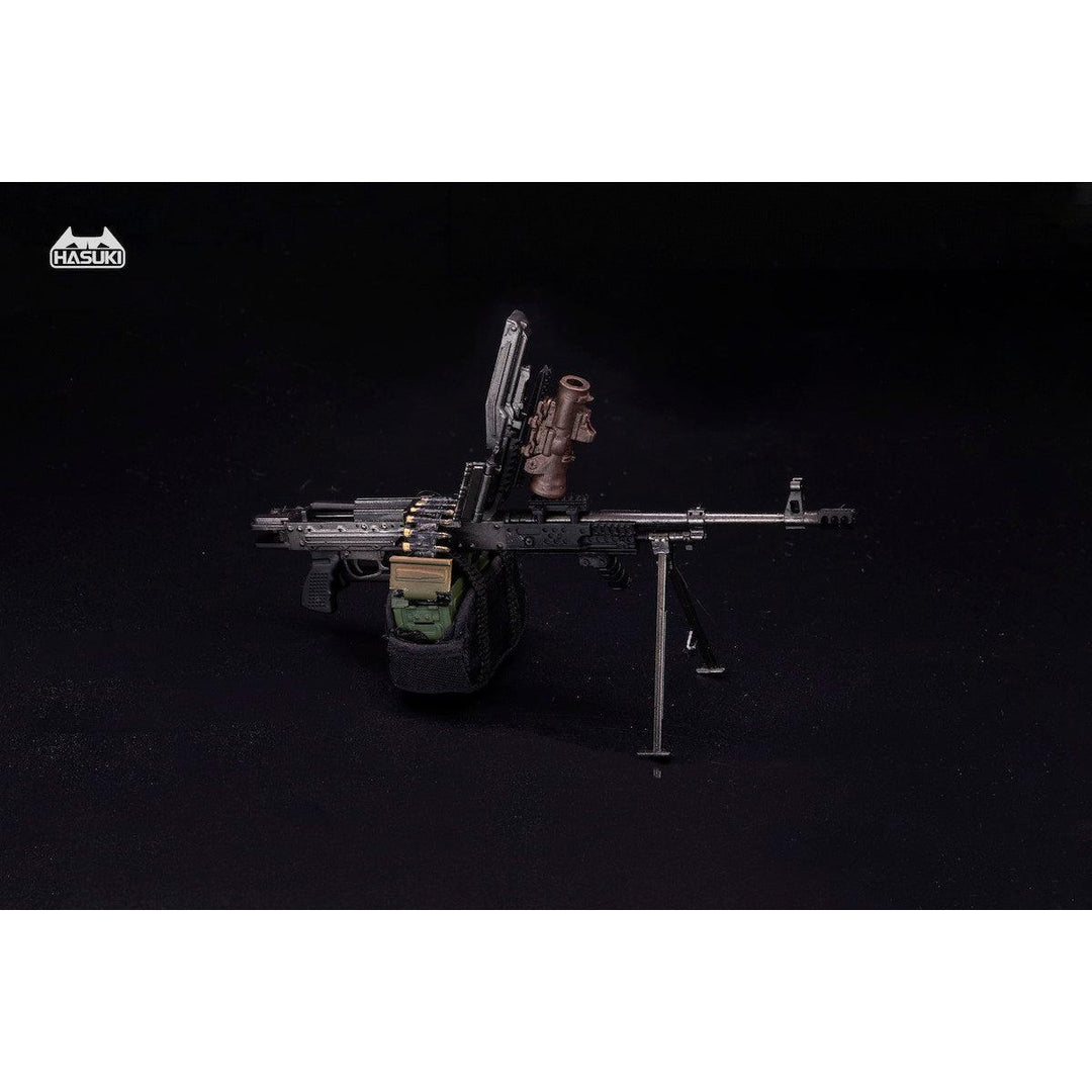 WM-05A 汎用機関銃セット メタルブラック アクションフィギュア用完成品オプションパーツ 1/12スケール