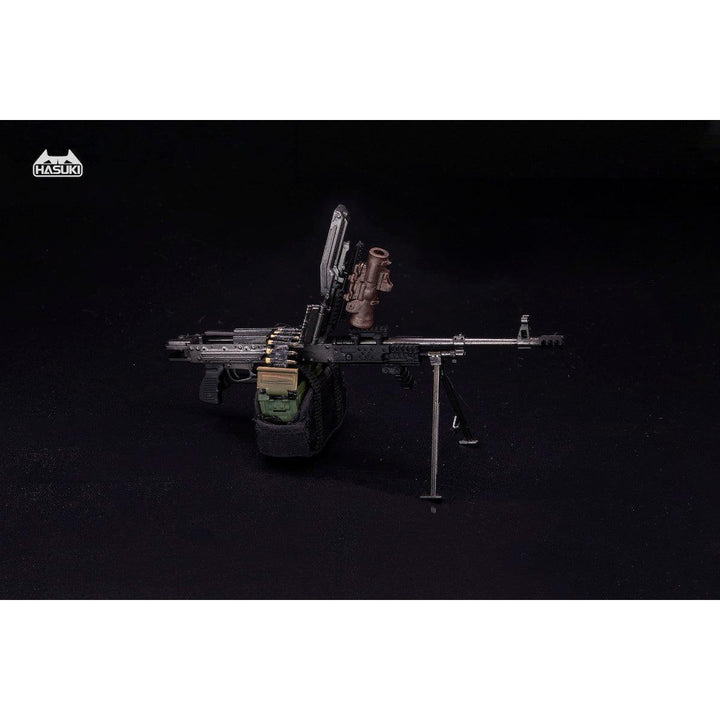 WM-05A 汎用機関銃セット メタルブラック アクションフィギュア用完成品オプションパーツ 1/12スケール