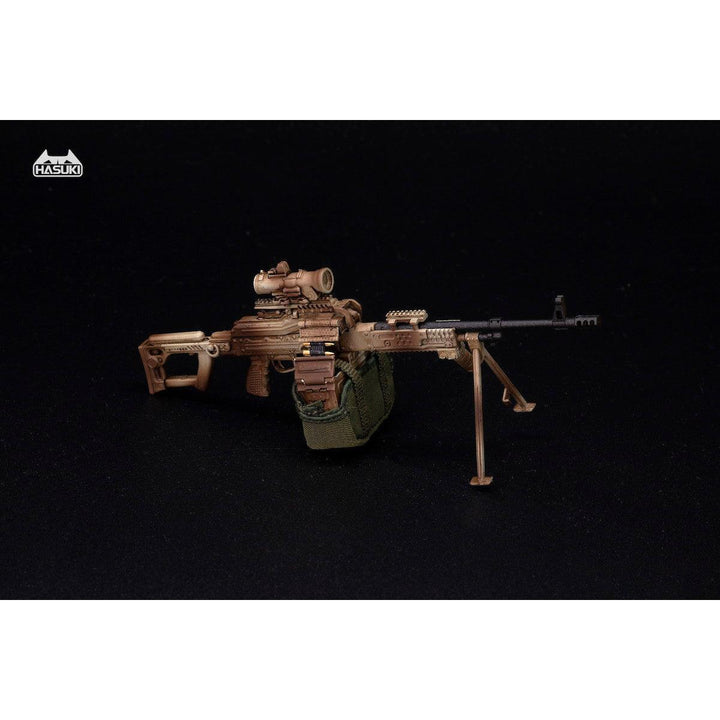 WM-05B 汎用機関銃セット デザートカモフラージュ アクションフィギュア用完成品オプションパーツ 1/12スケール
