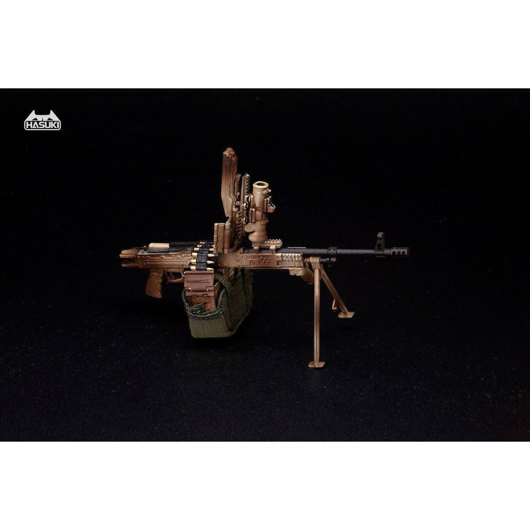 WM-05B 汎用機関銃セット デザートカモフラージュ アクションフィギュア用完成品オプションパーツ 1/12スケール