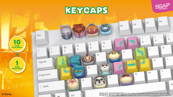 (単品販売) ディズニー ズートピア2 ブラインドボックス キーキャップ グッズ ニック ジュディ