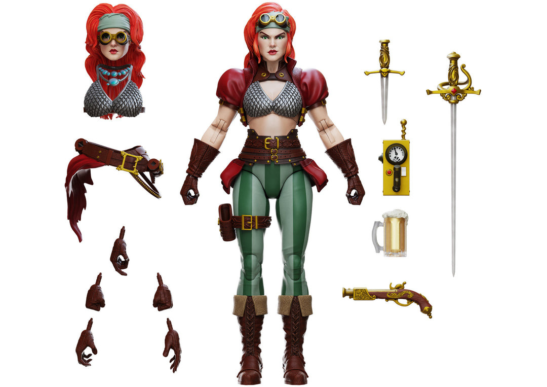 ヒーロー H.A.C.K.S. レジェンダリー スチームパンク アドベンチャー: レッドソニア アクションフィギュア 1/12スケール