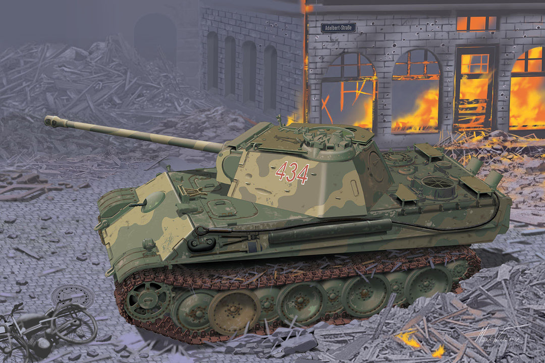1/35 WW.II ドイツ軍 パンター戦車G型 対空用増加装甲タイプ マジックトラック/アルミ砲身/暗視装置/3Dプリント製マズルブレーキ＆筒型雑具ケース付属 豪華セット