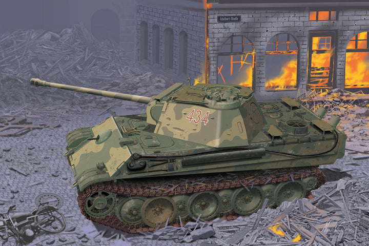 1/35 WW.II ドイツ軍 パンター戦車G型 対空用増加装甲タイプ マジックトラック/アルミ砲身/暗視装置/3Dプリント製マズルブレーキ＆筒型雑具ケース付属 豪華セット