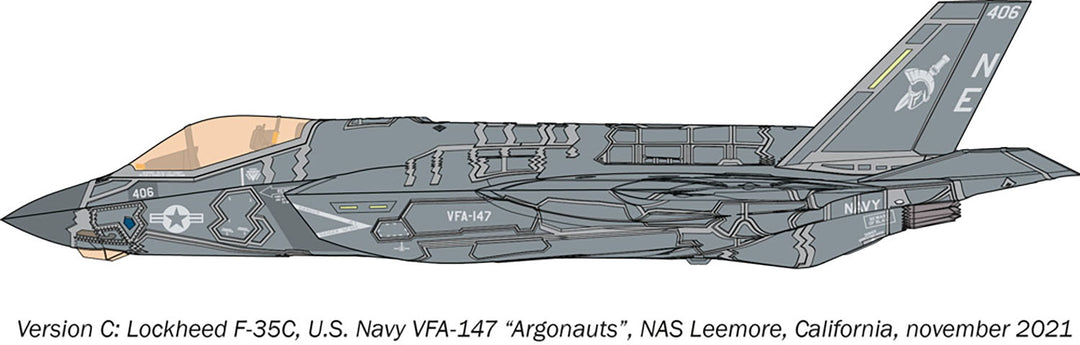 【再販】1/72 アメリカ海軍 F-35C ライトニングII （日本語対訳補足説明書付属）
