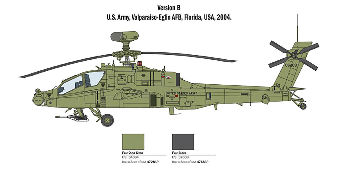 1/48 アメリカ陸軍 AH-64D アパッチ・ロングボウ