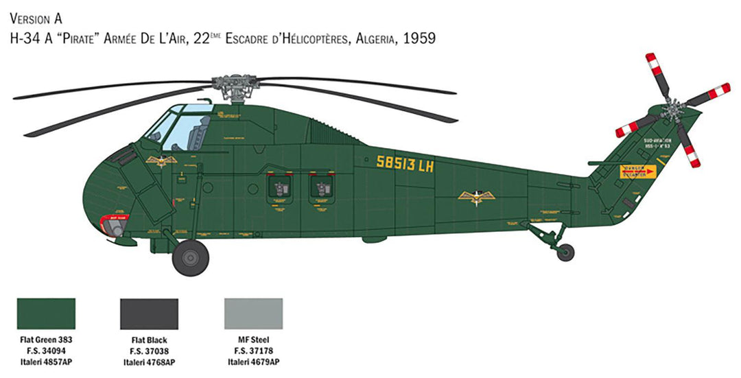 1/48 アメリカ陸軍 H-34A パイレーツ/アメリカ海兵隊 UH-34D