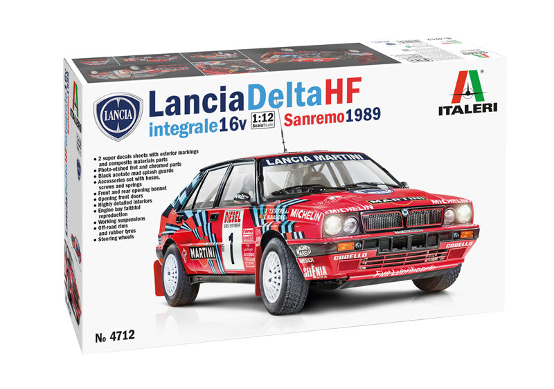 【再販】1/12 ランチア デルタ HF インテグラーレ 16V  1989 サンレモラリー（日本語対訳補足説明書付属）
