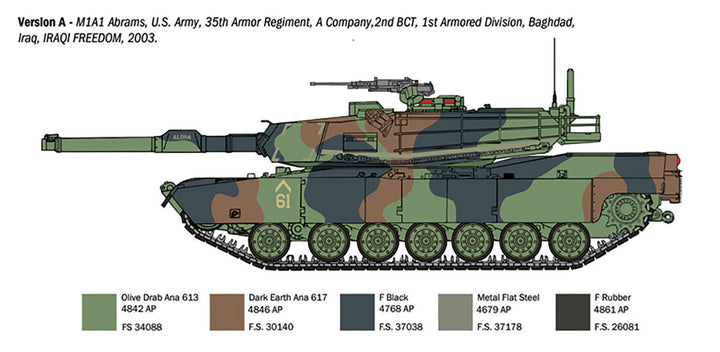 【再販】1/35 アメリカ軍 M1A1 エイブラムス戦車
