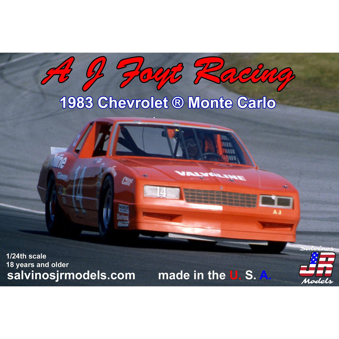 Salvinos JR Models(サルビノス J・R モデル) NASCAR AJフォイトレーシング 1983 シボレー モンテカルロ #14　"A.J.フォイト" 1/24スケール 未塗装組立キット