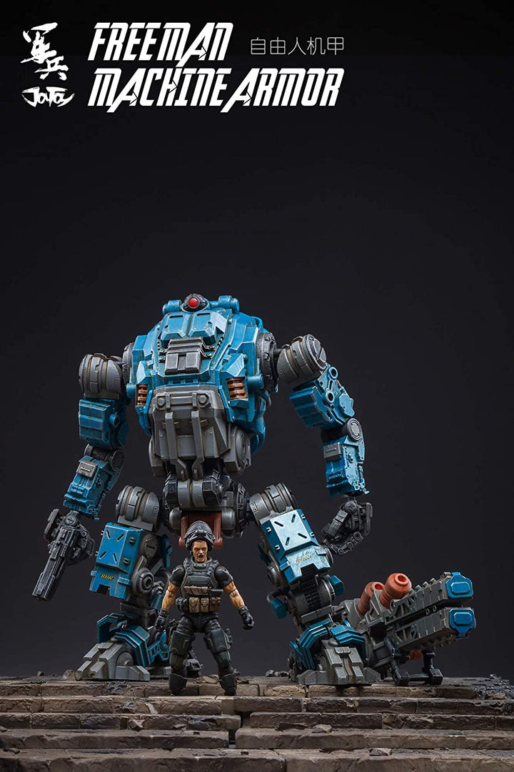 JOYTOY 軍兵 1/18 フリーマンマシンアーマー-ライトブルー 可動フィギュア