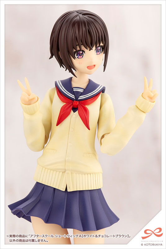 創彩少女庭園 アフタースクール ショートウィッグA[ホワイト＆チョコレートブラウン] 1/10スケール